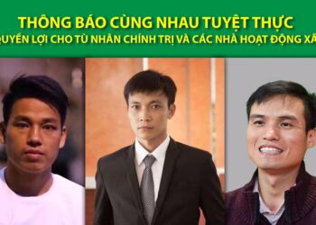 Các tù nhân chính trị tại Việt Nam tuyệt thực tập thể